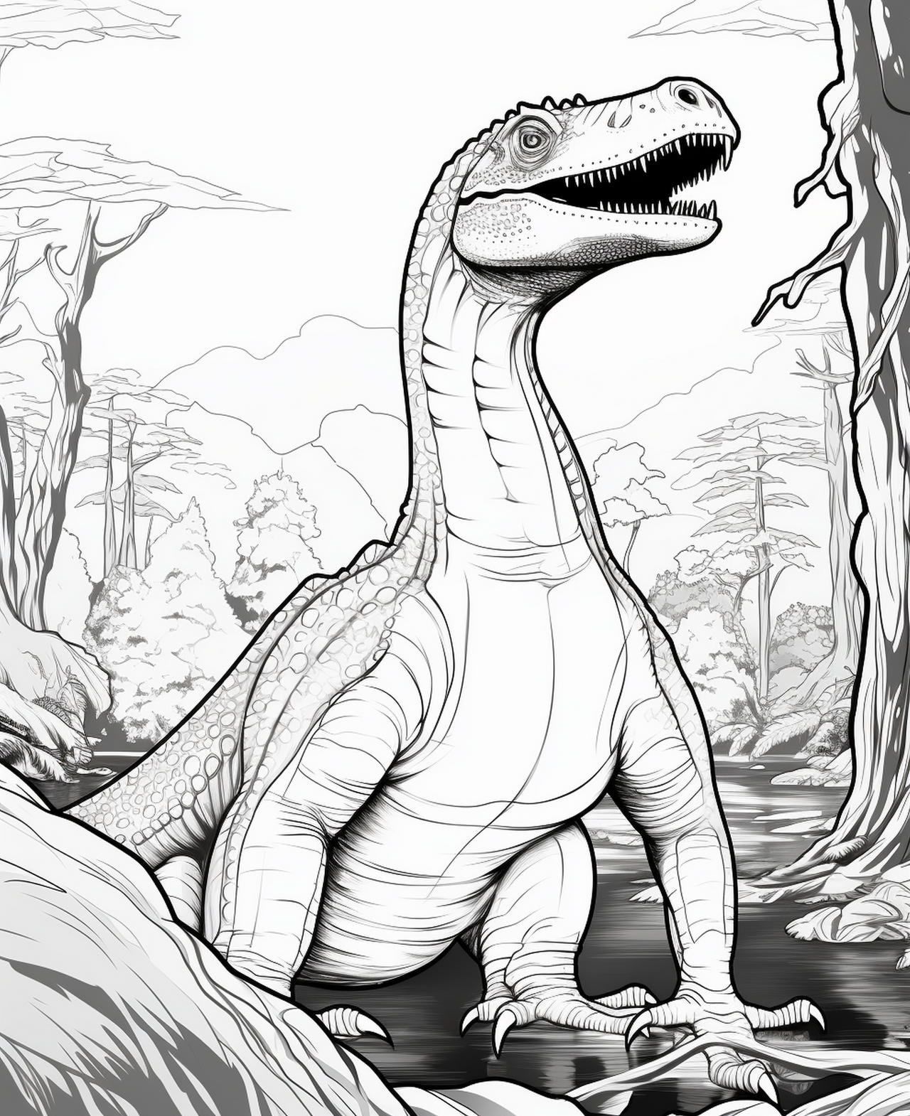 Dinosaurs coloring pages in premium quality by coloringbooksart on