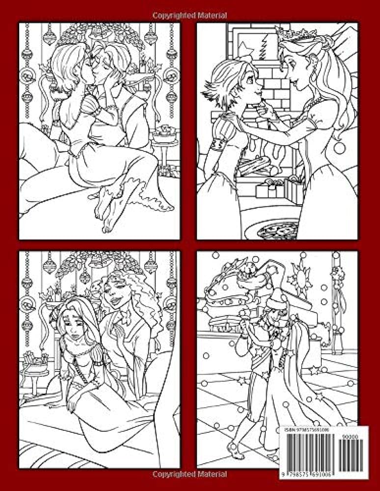 Rapunzel christmas coloring book color to relax coloring books for adults tweens on