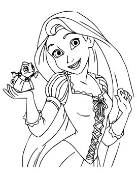 Rapunzel coloring pages for kids girls boys teens adventure activity