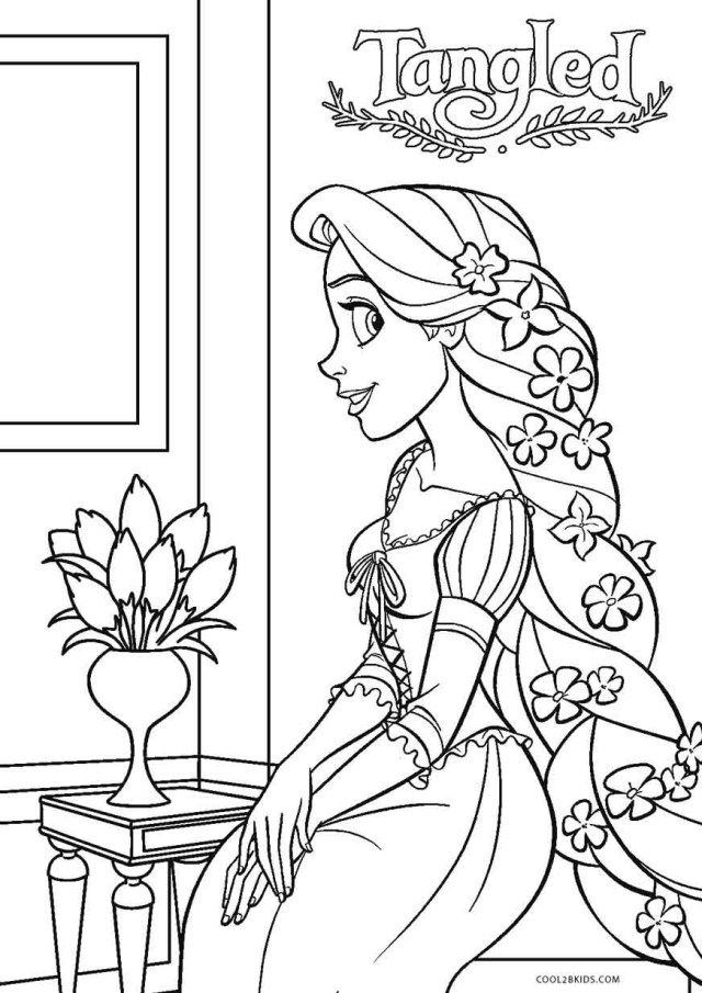 Marvelous picture of rapunzel coloring pages
