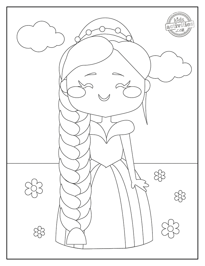 Printable rapunzel coloring pages for kids kids activities blog