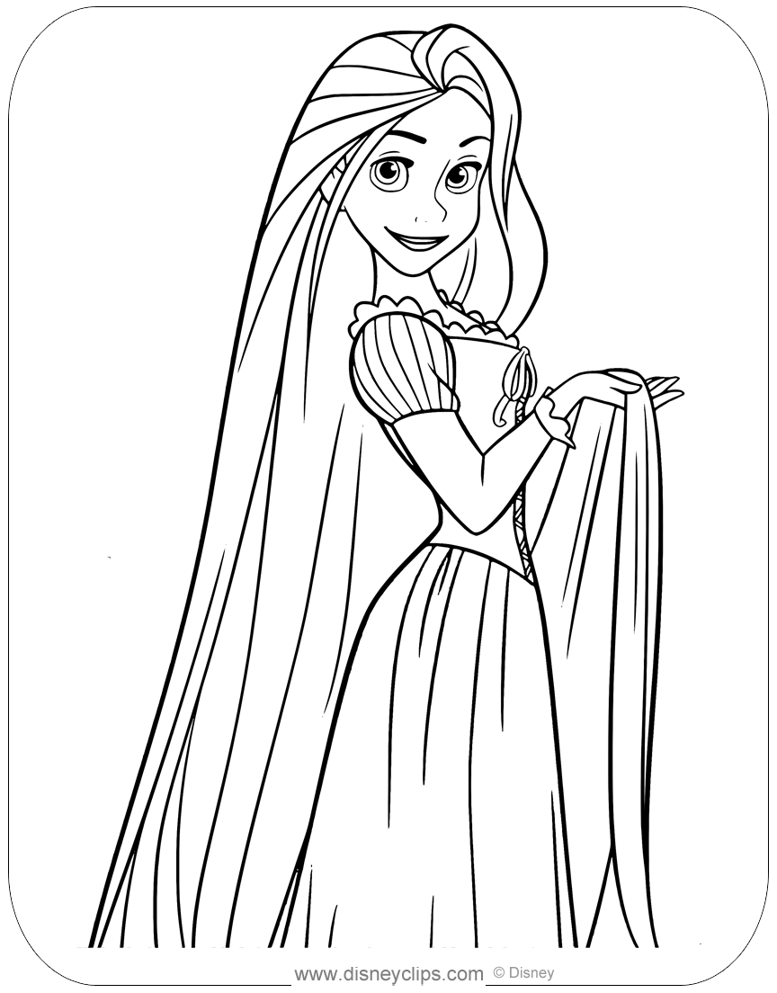 Printable tangled coloring pages