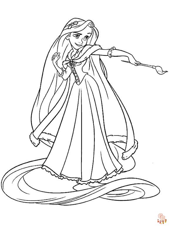 Rapunzel coloring pages