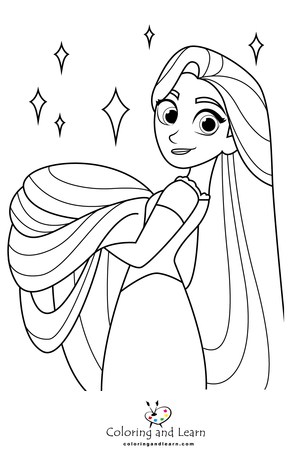 Rapunzel coloring pages