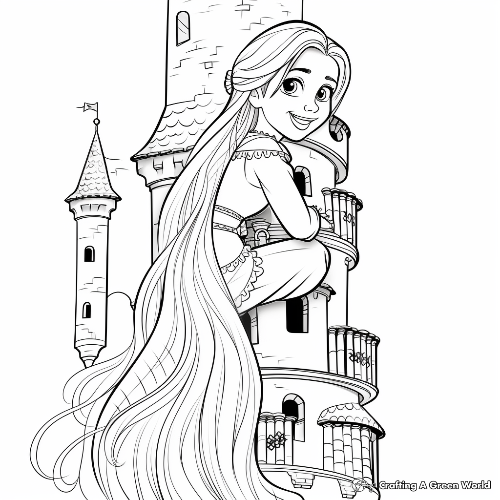 Rapunzel coloring pages