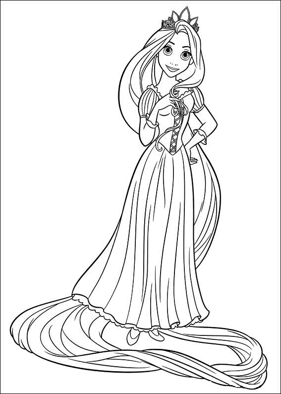 Disney coloring pages tangled rapunzel coloring page