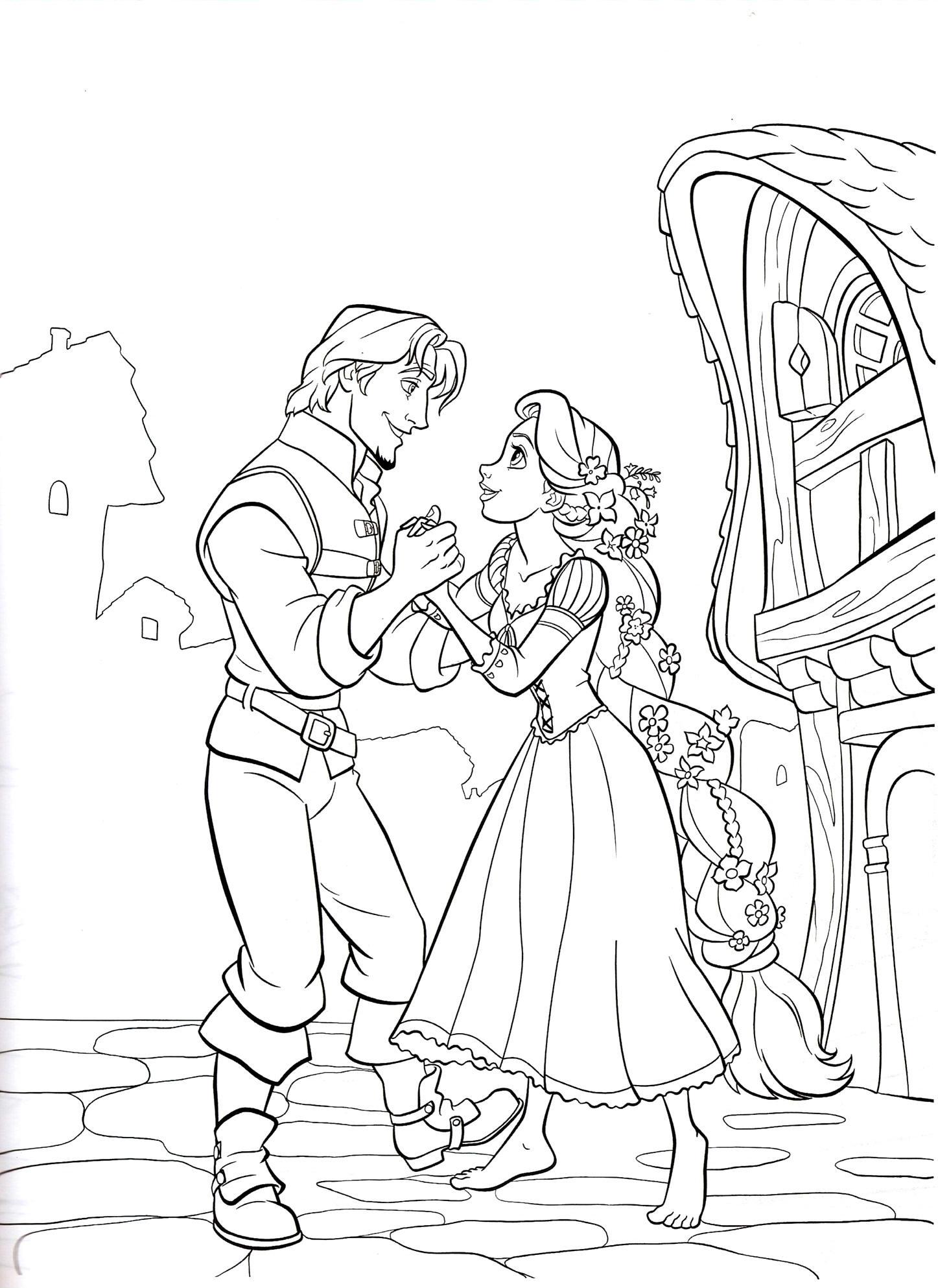 Rapunzel coloring pages