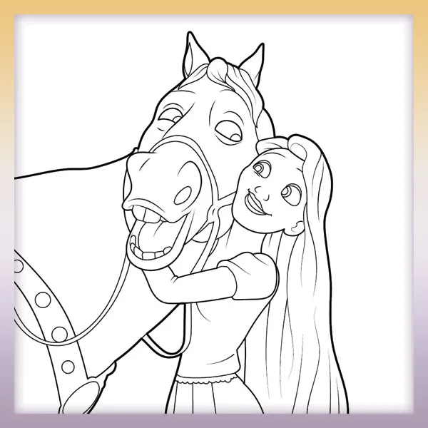 Rapunzel and horse â tangled â