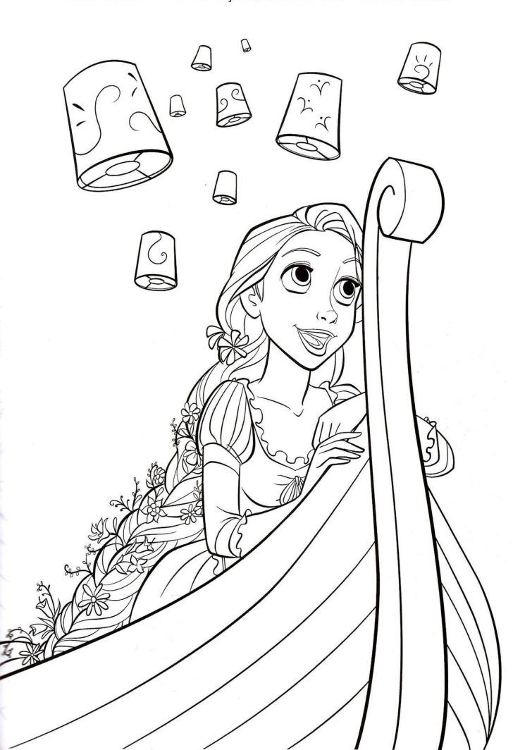 Pretty image of rapunzel coloring pages