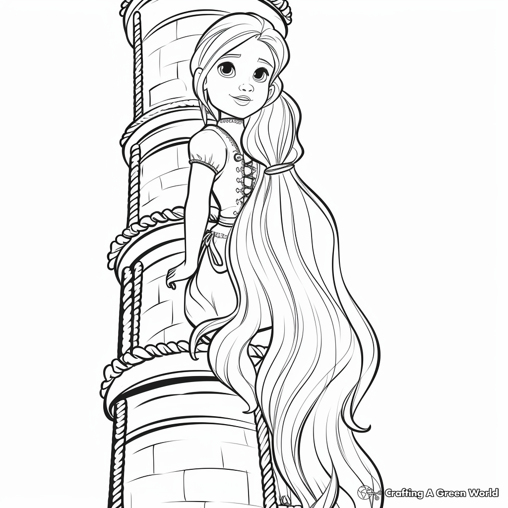 Rapunzel coloring pages