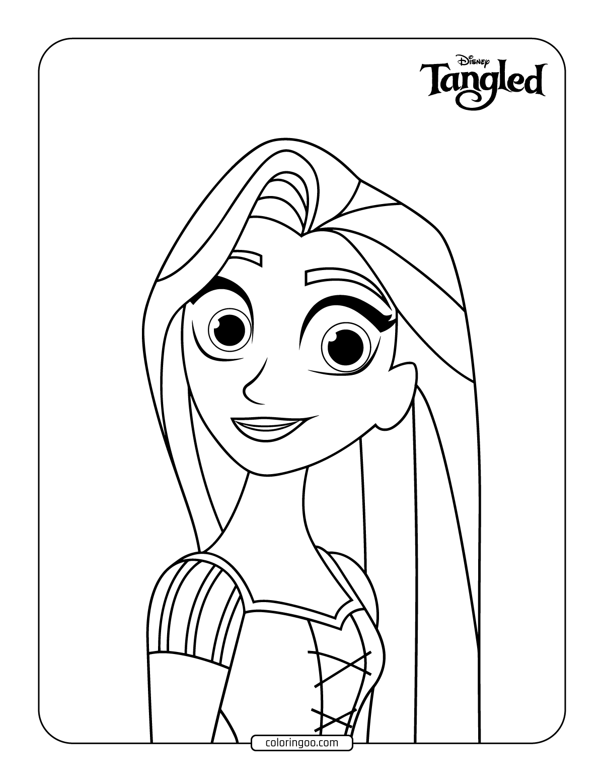 Rapunzel coloring pages