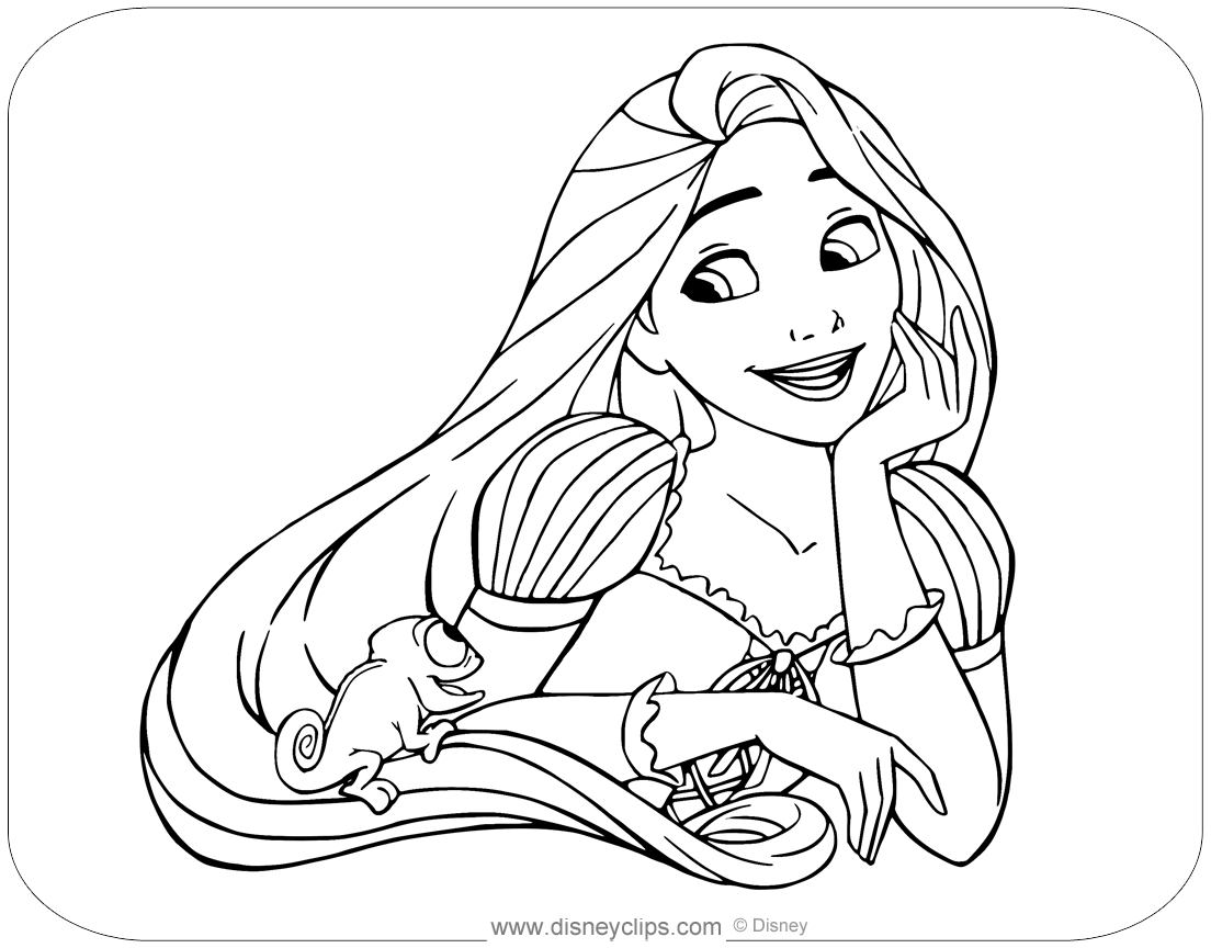 Printable tangled coloring pages