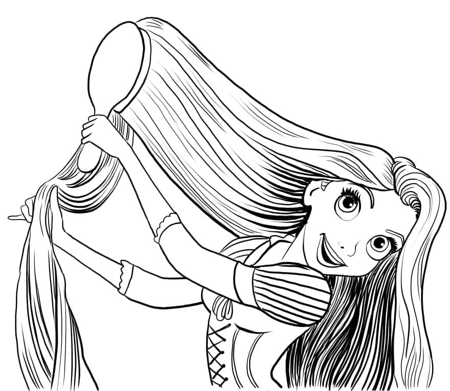 Disney tangled princess rapunzel coloring page