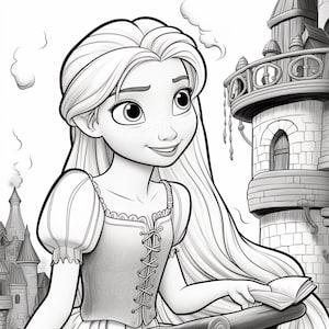 Rapunzel coloring pages