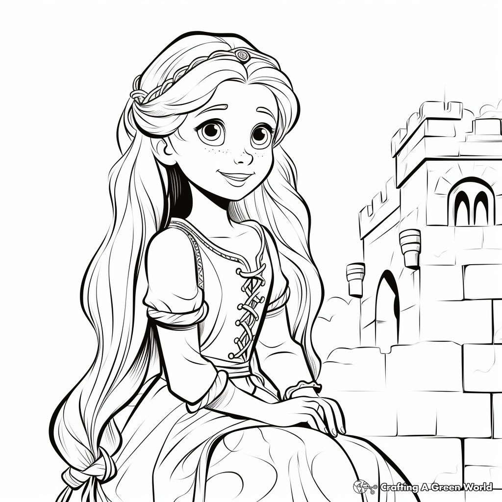 Rapunzel coloring pages