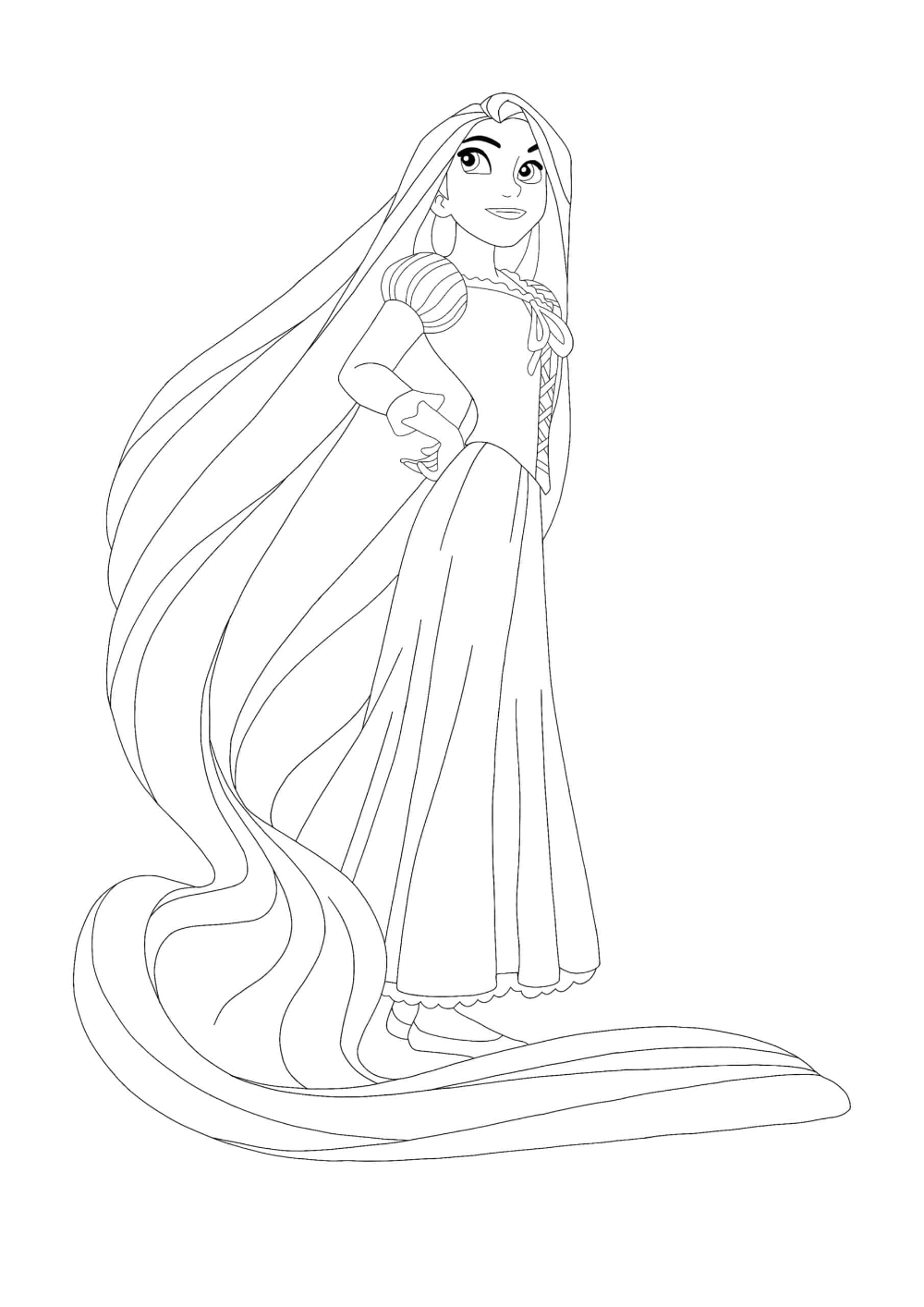 Disney princess rapunzel coloring pages