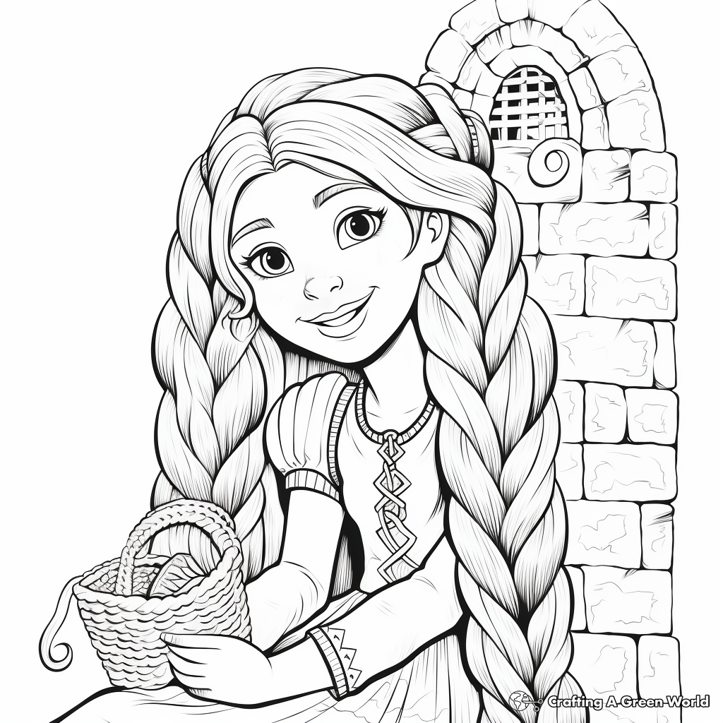 Rapunzel coloring pages