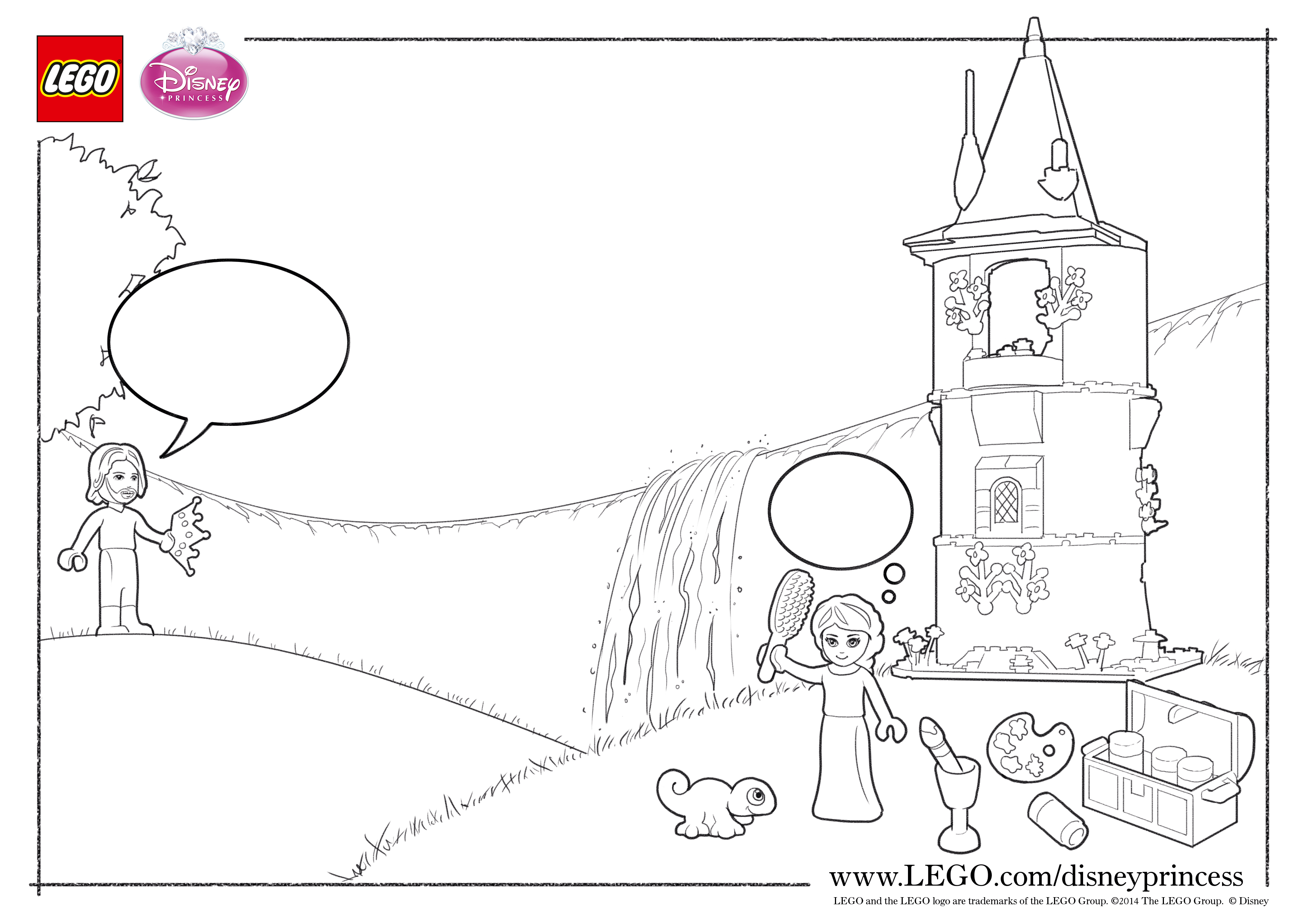 Lego disney princess coloring page