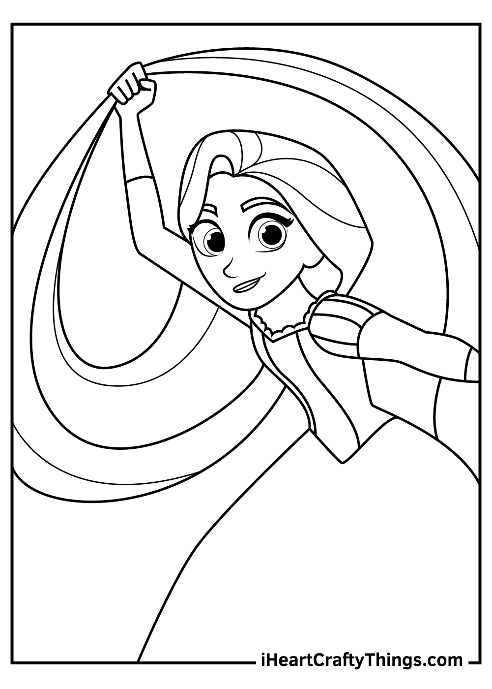 Rapunzel coloring pages free printables