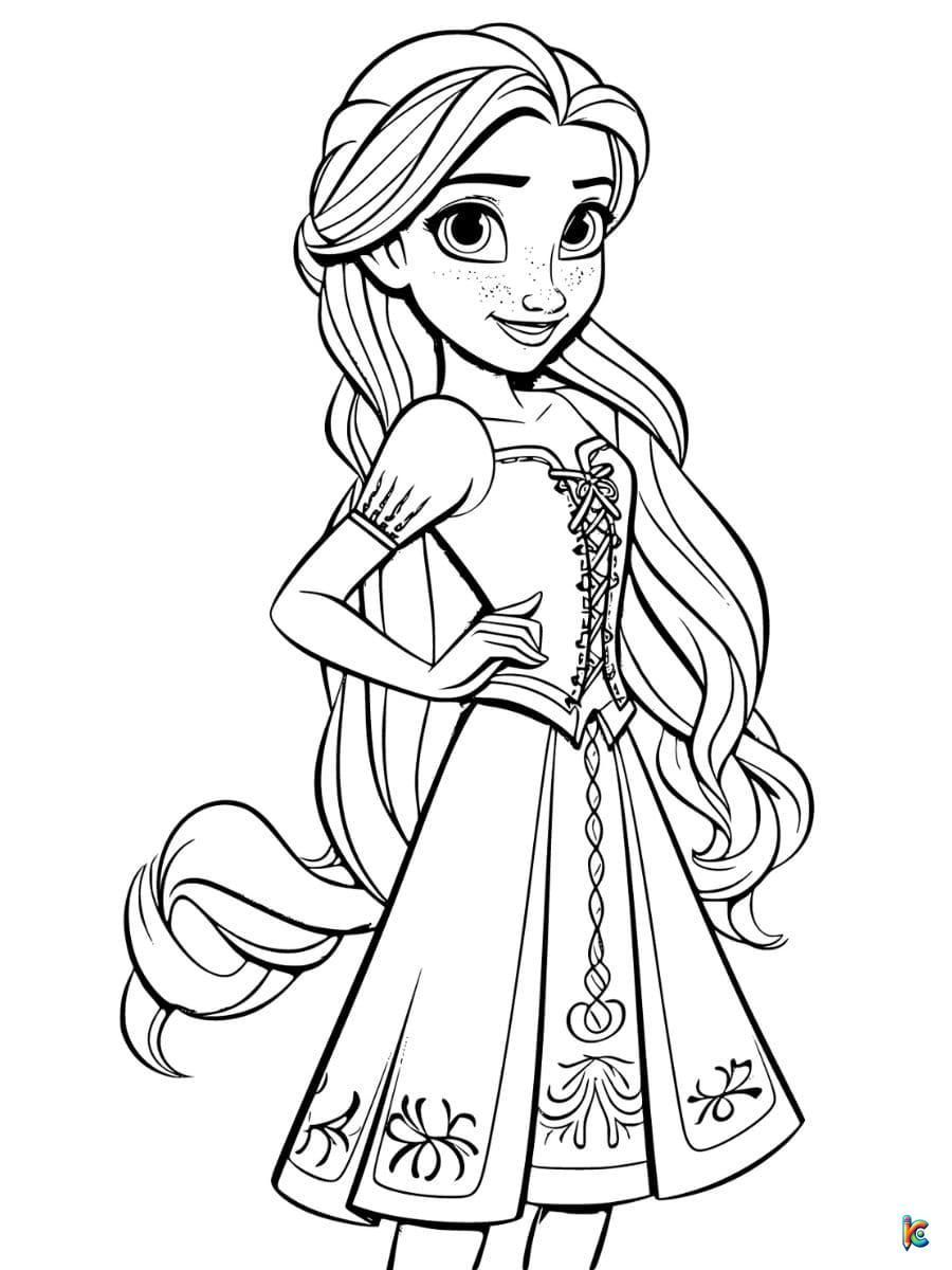 Rapunzel coloring pages â