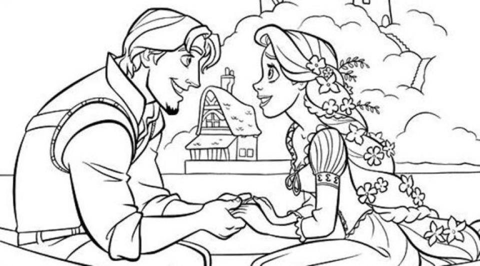 Free printable rapunzel coloring pages