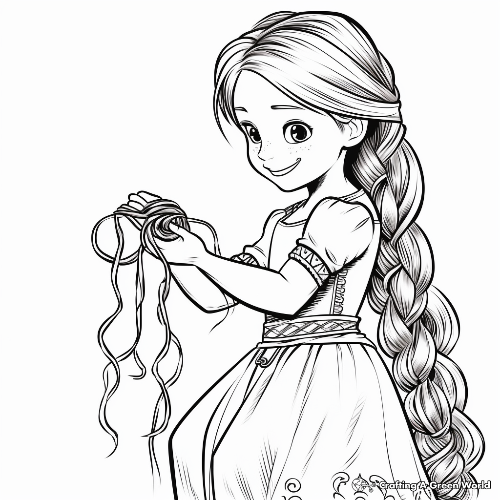 Rapunzel coloring pages