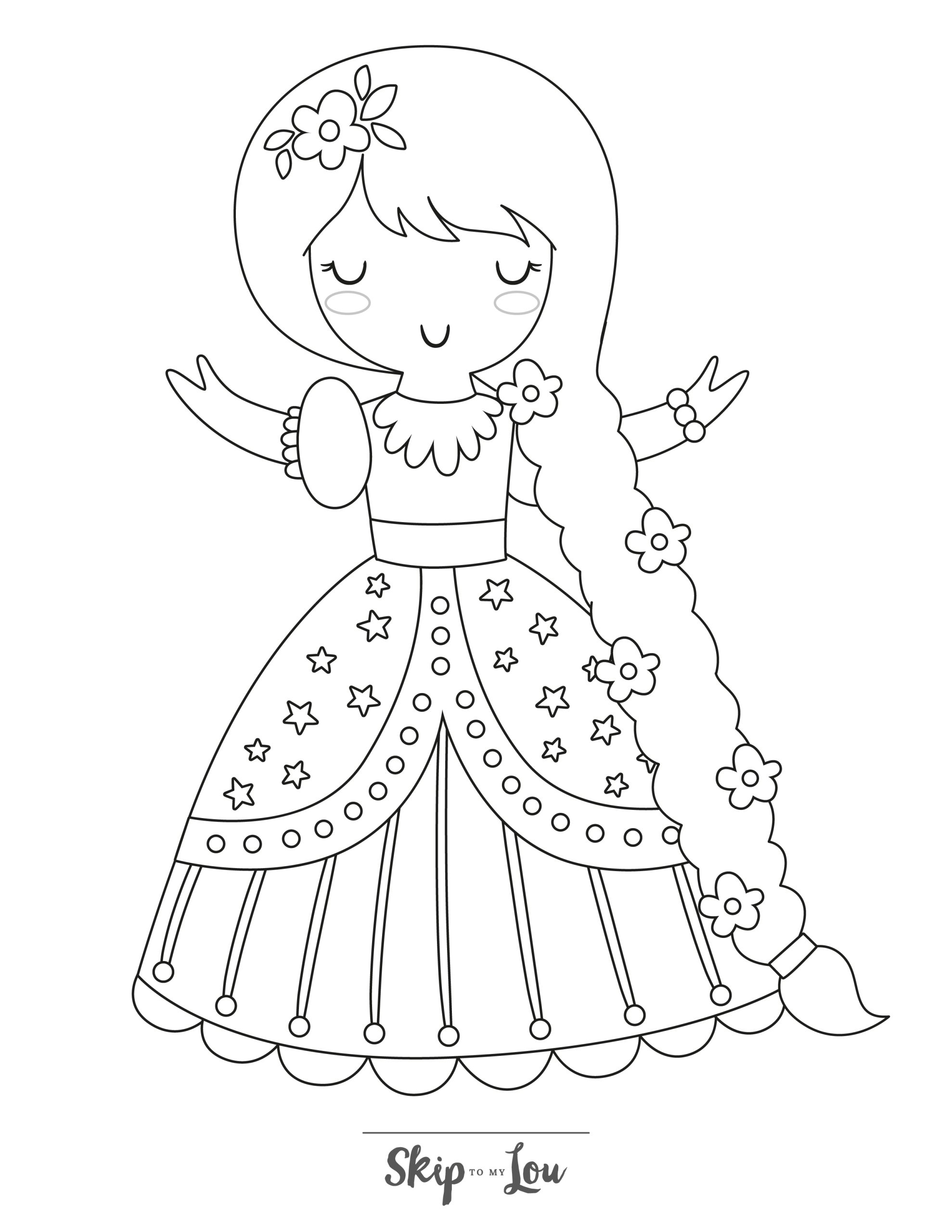 Rapunzel coloring pages