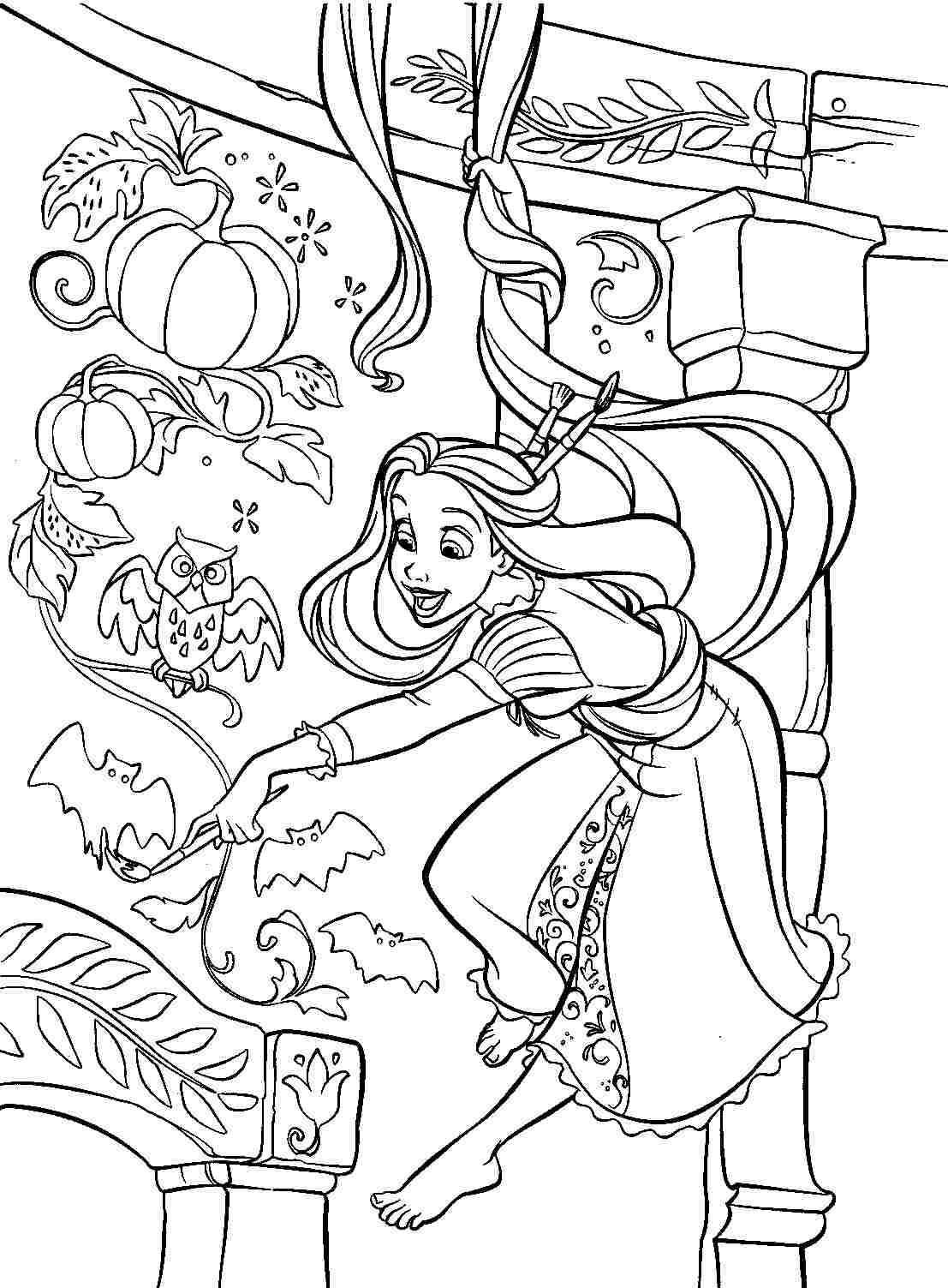 Cute rapunzel coloring pages pdf ideas from tangled story