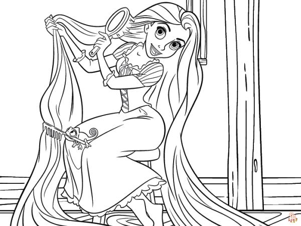 Rapunzel coloring pages