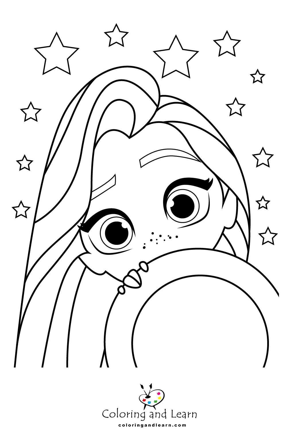 Rapunzel coloring pages