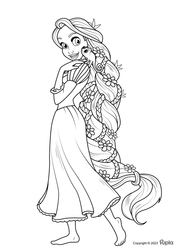 Ðï rapunzel with her long hair