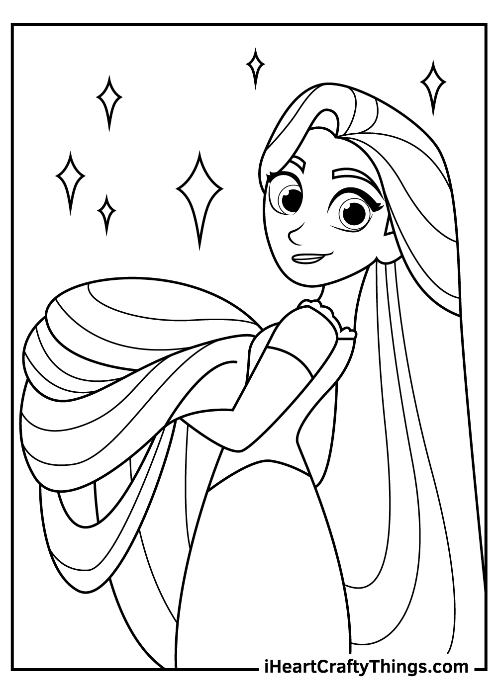 Rapunzel coloring pages free printables