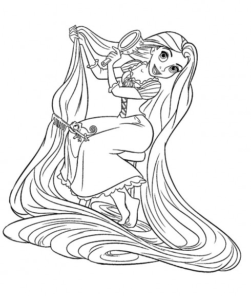 Tangled free to color for kids