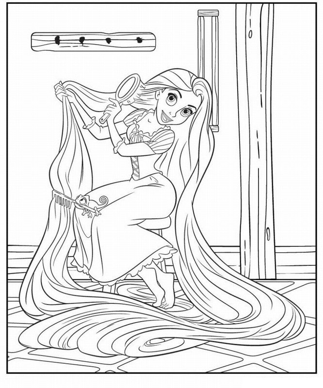 Free printable tangled coloring pages for kids