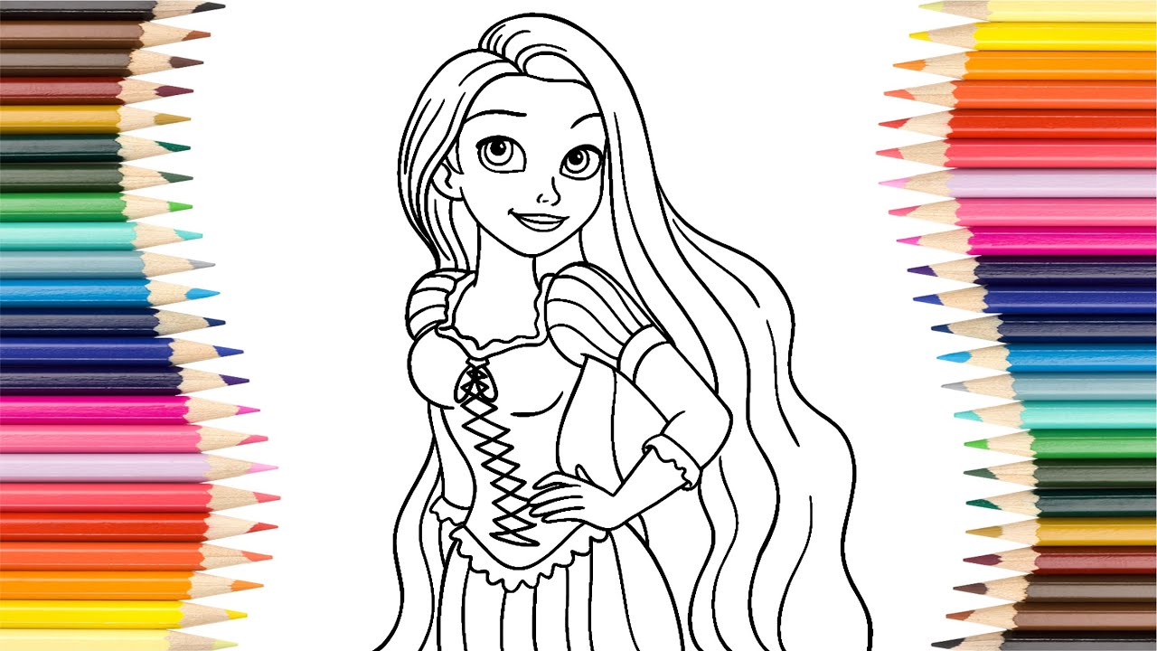 Rapunzel disney princess tangled coloring pages