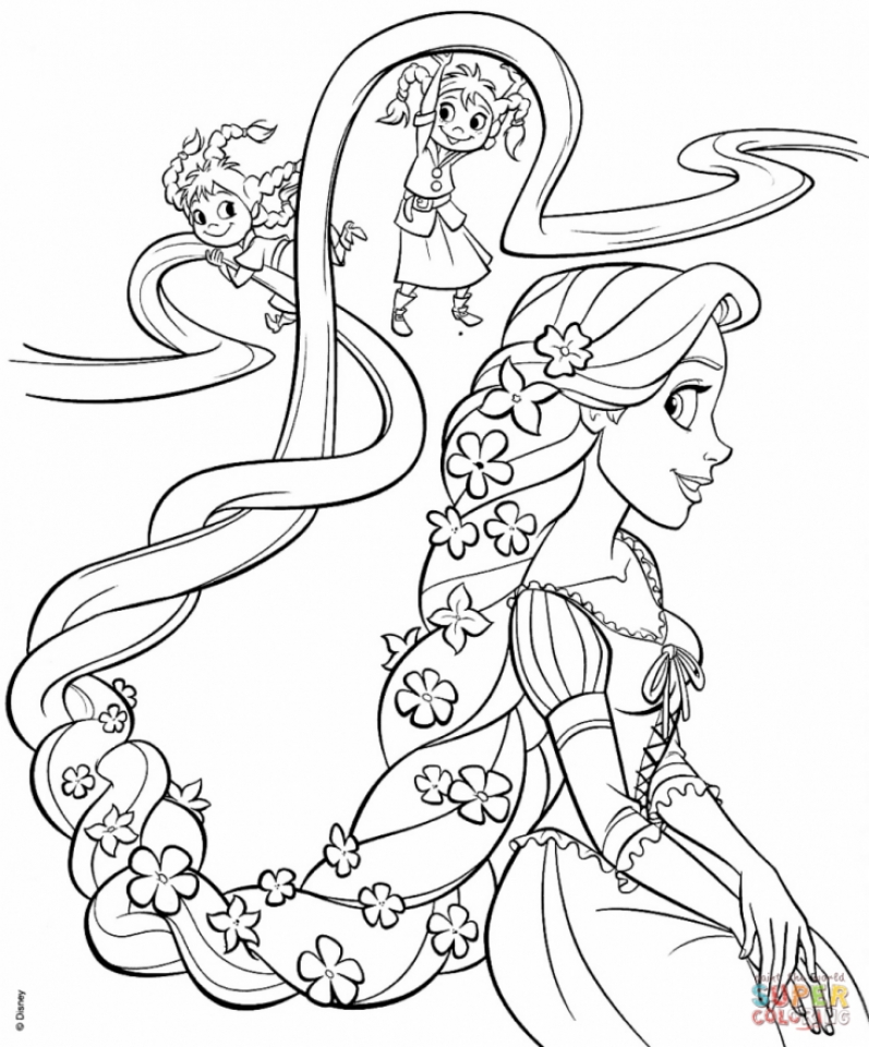 Free printable tangled coloring pages