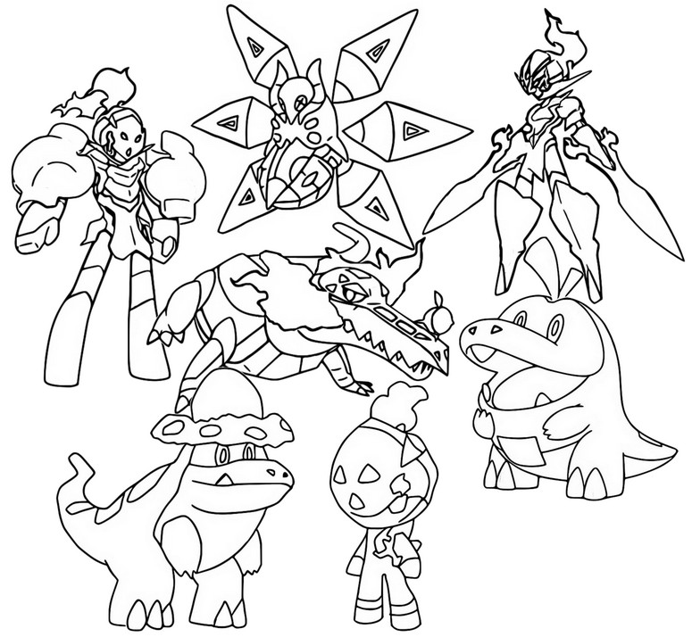 Coloring pages popular pokãmon scarlet and violet