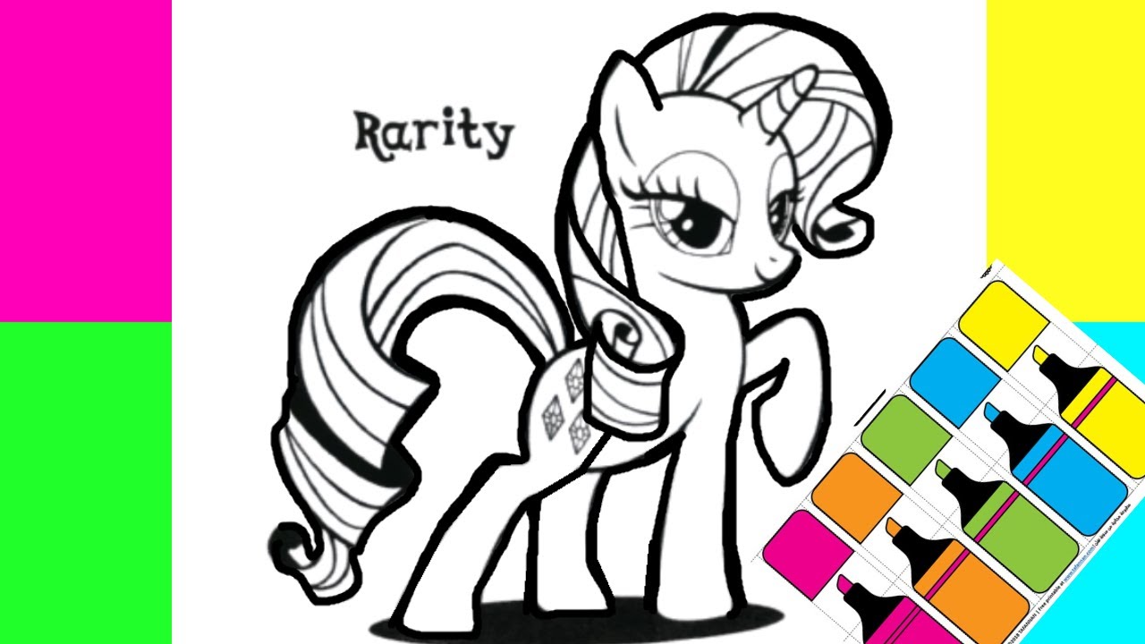 How to color my little pony raritymlpcoloring video