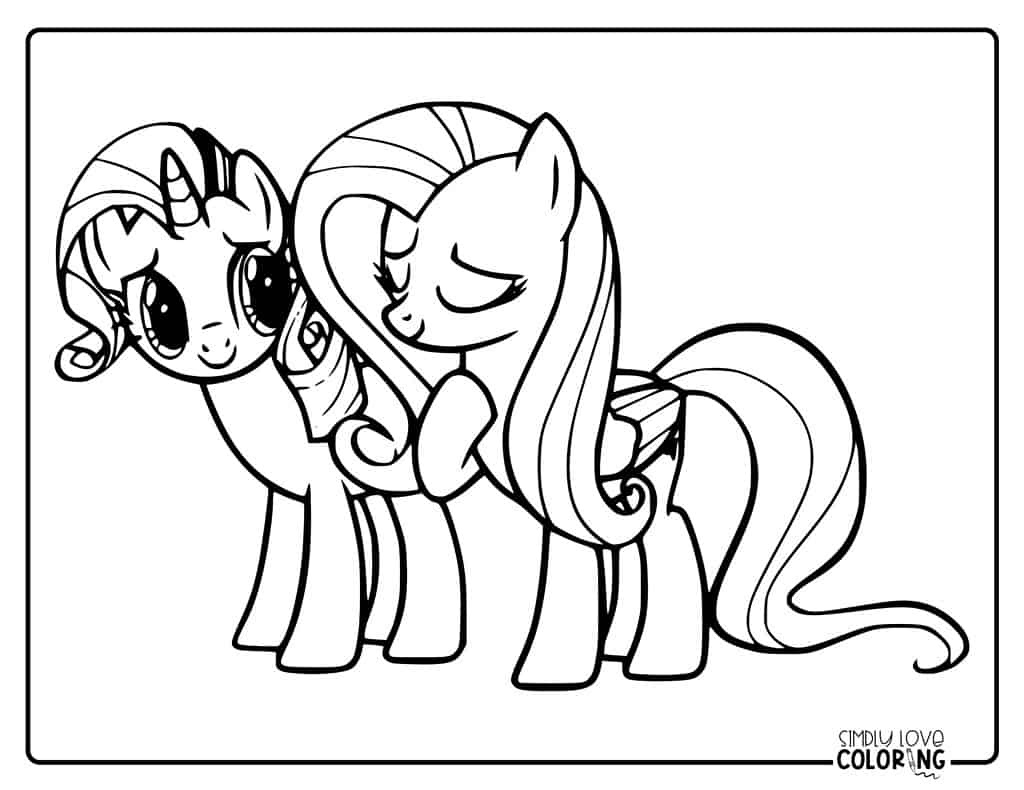 My little pony coloring pages free pdf printables