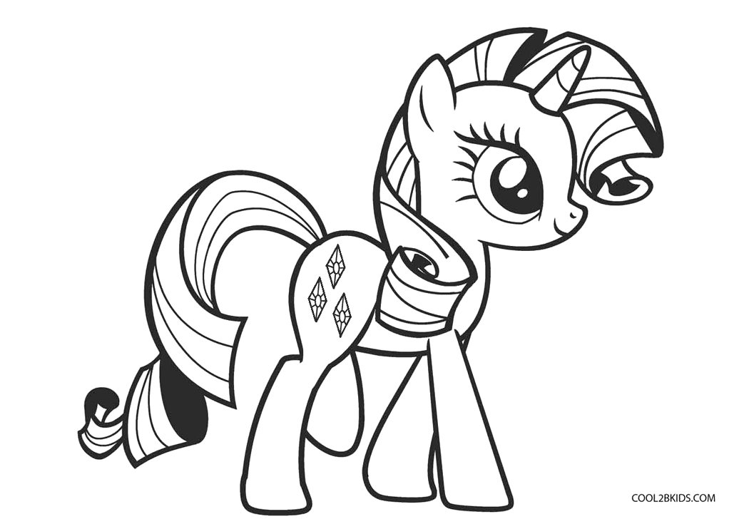 Free printable rarity coloring pages for kids