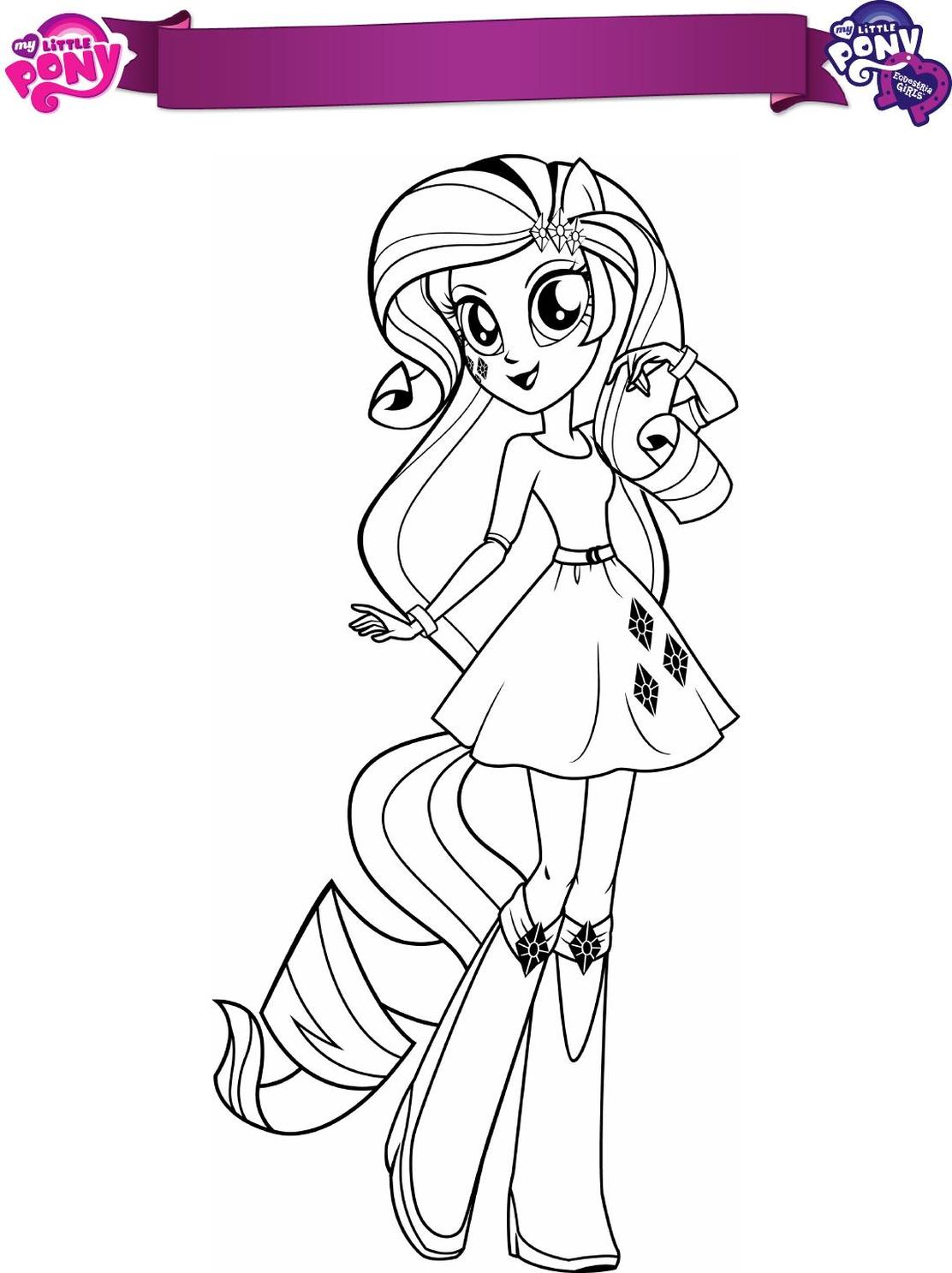 Get this equestria girls coloring pages pony rarity