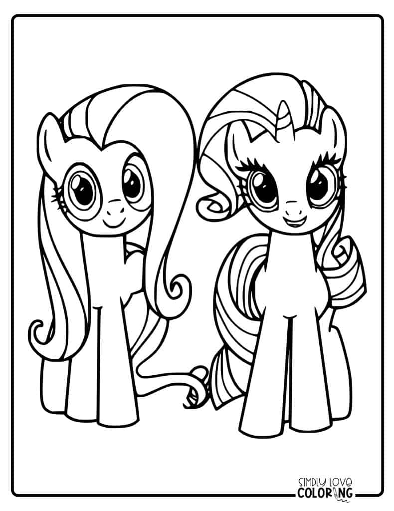 My little pony coloring pages free pdf printables