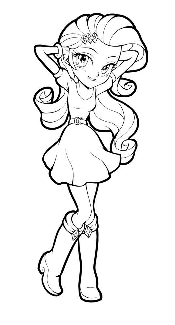 My little pony equestria rarity character coloring page