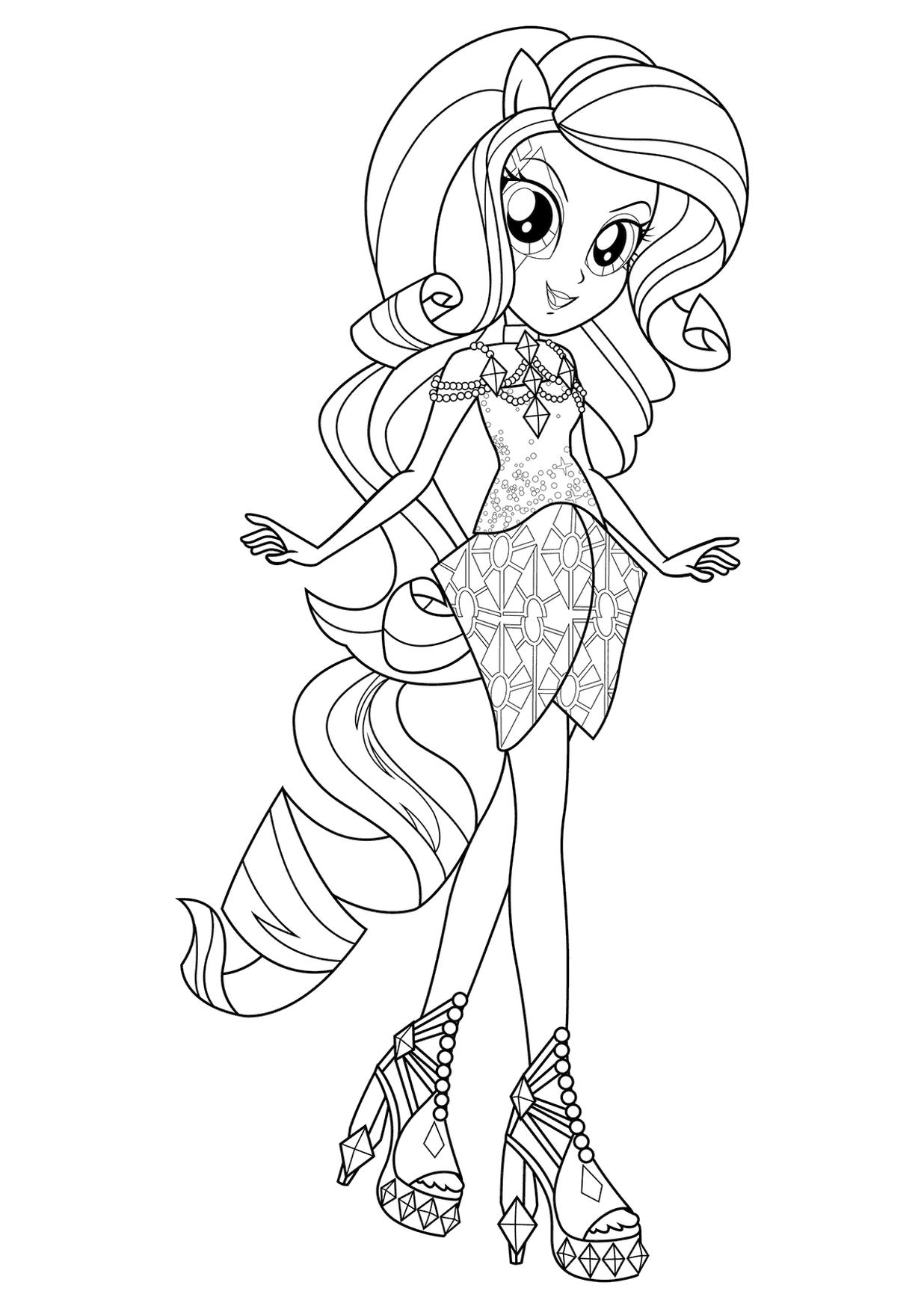 Get this equestria girls coloring pages rarity beautiful