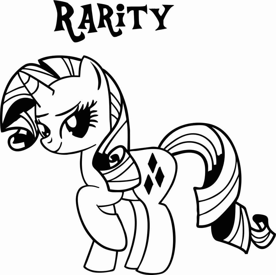 Rarity my little pony coloring page