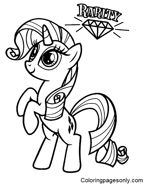 Rarity coloring pages printable for free download