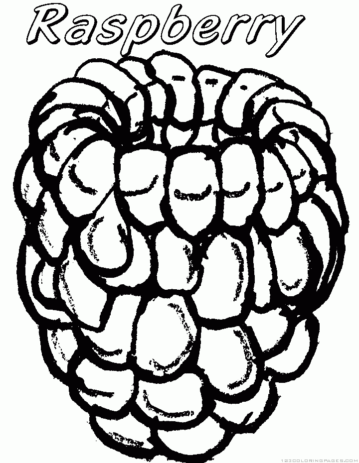 Raspberry coloring pages