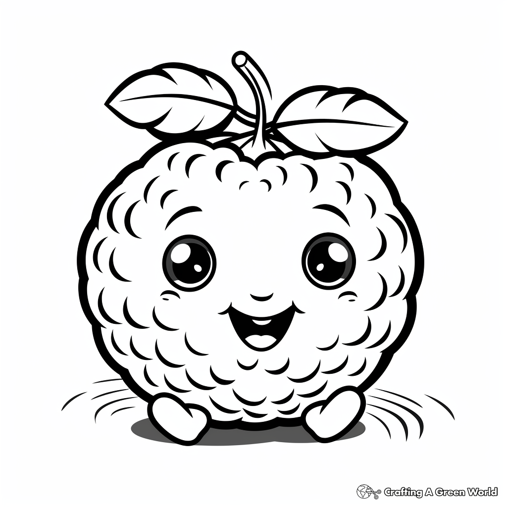 Cute fruit coloring pages