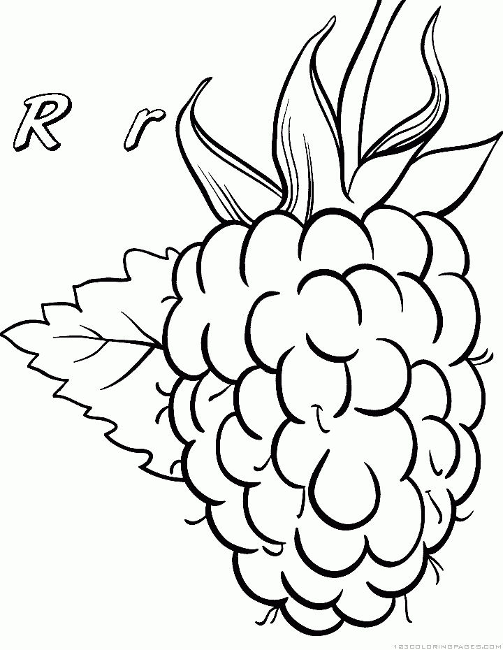 Raspberry coloring pages