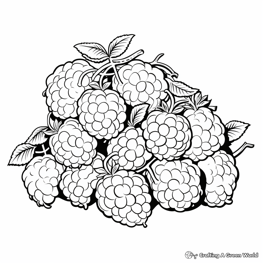 Raspberry coloring pages